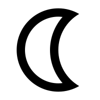 Ícone de Lua, representando "noite"